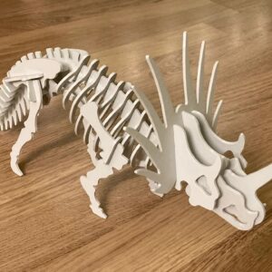 Styracosaurus 3D puzzle kit card