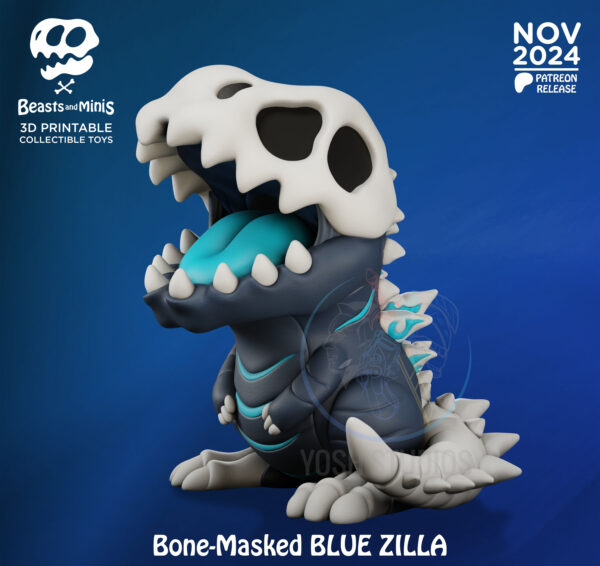Bone-Masked Blue Zilla