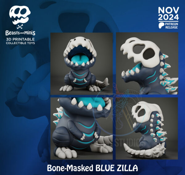 Bone-Masked Blue Zilla - Image 2